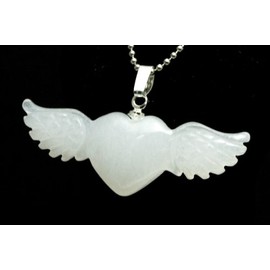 [Distributed in Stone Center] [Pendant] angel heart howaitoonikisu Natural Stone Power Stone