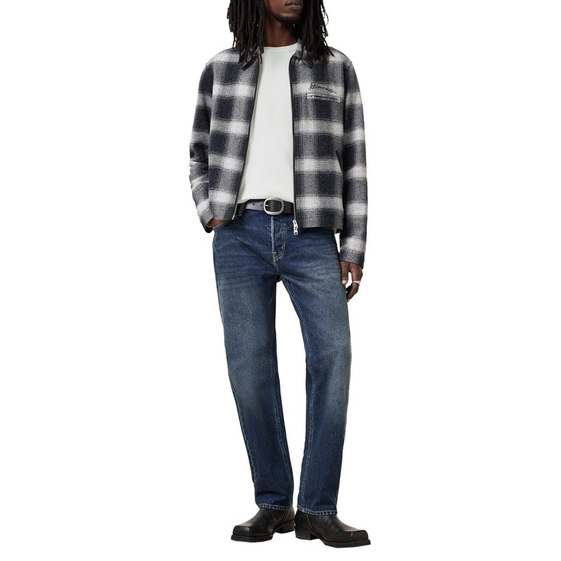 AllSaints Men's Ellis Ls Crew, Chalk White