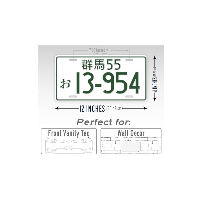 JDM License Tag Initial D Aluminum Japanese License Plate AE86