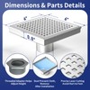 Bernkot Square Shower Drain 6", 304 Stainless Steel Floor Drain