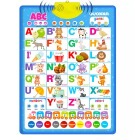 QUOKKA Vertical ABC Learning Wall Chart for Toddlers Age 3 4 6+ - Speech Therapy