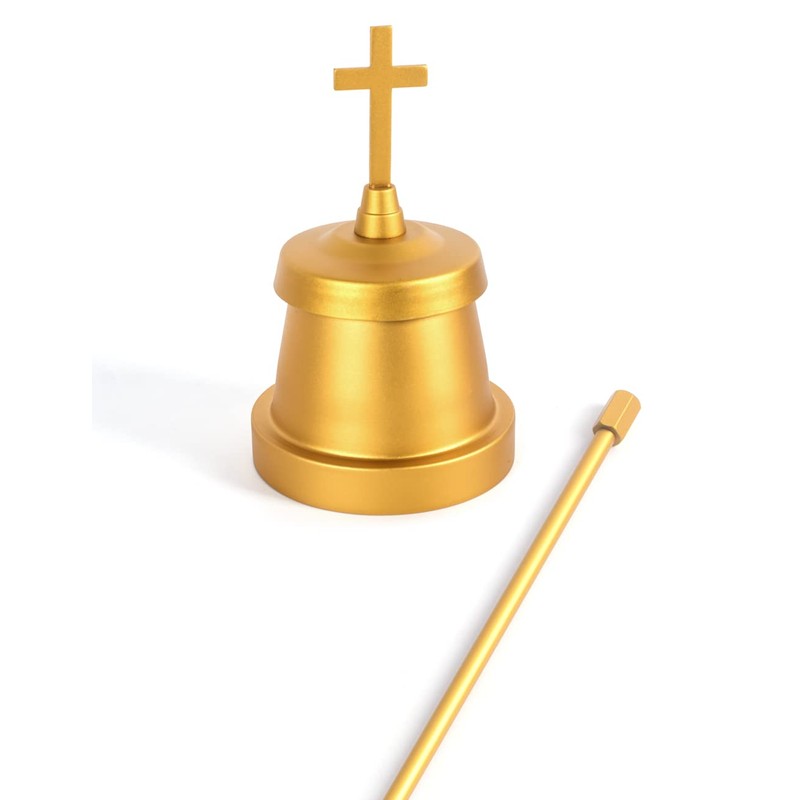Cemetery Light Candle Holder, Grave Decorations Memorial Lantern with Crosses,
