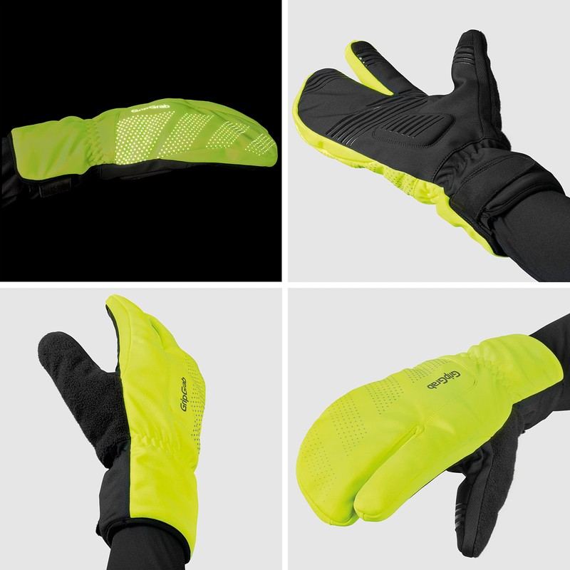 GripGrab RIDE Windproof Deep Winter Lobster 3-Finger Cycling Gloves Thermal