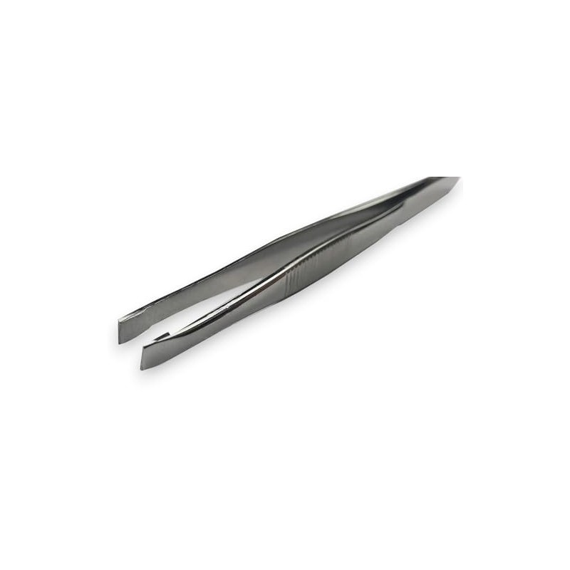 Slant Tip Tweezers Professional Stainless Steel Silver Slanted Tweezer Best