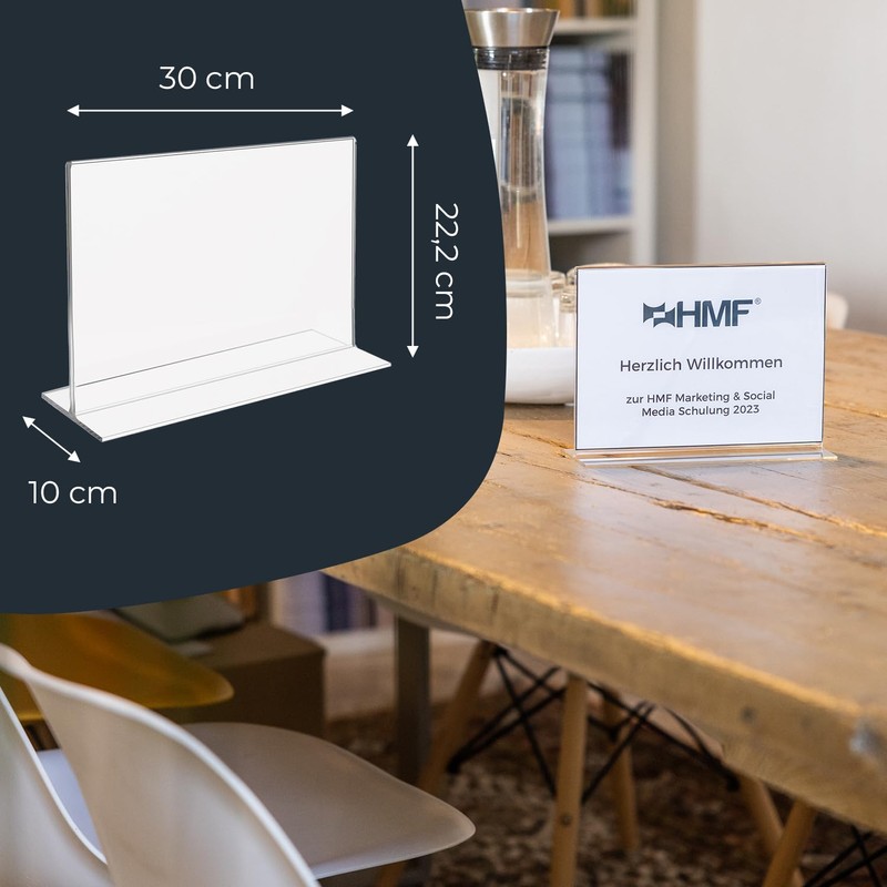 HMF 46925 Acrylic Menu Holder upright | DIN A4 Landscape