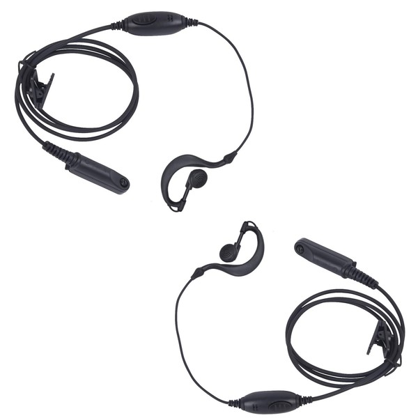 Pdflie G Shape Headset Radio Earpiece in Line Ptt Mic