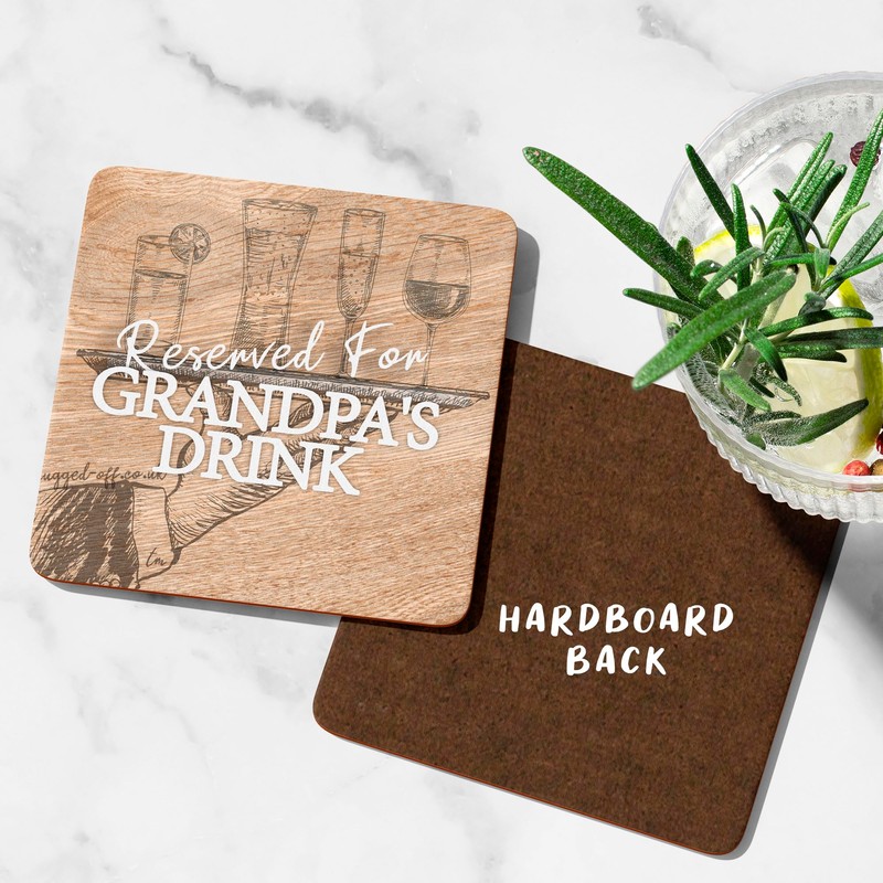 Grandpa Drinks Coaster Idea Gifts For Grandpa Birthday Or Grandpa