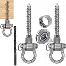 Dakzhou Heavy Duty Swing Hangers Permanent Anti-Rust 180° Bearing Silent Swing, 1500 LB, for Porch Sandbag Hammock Chair