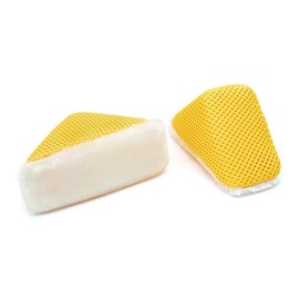 AUTOFIBER [Scrub Ninja] Wedge Scrubber - For Leather, Vinyl and Plastic -(5 in. x 2.5 in. x 2 in.)- 2 pack - Color: Black/Gold
