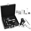 Set Abridor de Vino con 10 Accesorios, Caja Negra, Sacacorchos