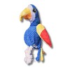 Dog Plush Toy with Rope and Squeaker Yellow Wings Parrot