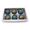 Kurt Adler 80MM Green, Blue, Gold and Purple Glass Ball