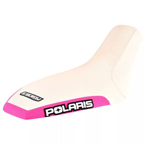 Enjoy Mfg 2004-2006 Polaris Predator 90 Seat Cover PINK SIDES/WHITE