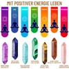 17Stück Heilende Kristalle Steine Sets, Sechseckige Heilkristalle Reiki Meditation Edelsteine