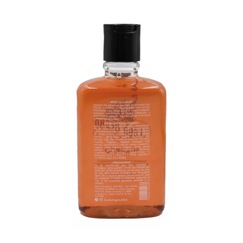 Lobo Negro Shampoo Lobo Negro Anticaída Regenerador Hidratante 350ml