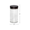 Kamenstein 5244227 Empty Jars With Black Cap, Set Of 12,