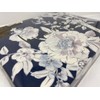 Nicole Miller Queen Duvet Cover Chinoiserie Eastern Floral Vines Navy