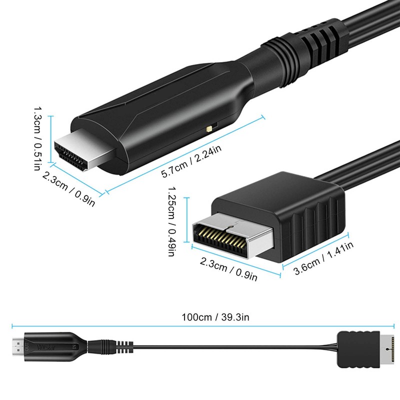 For PS1/PS2 to HDMI AV Cable, for PS2 to HD