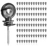 200 Pcs Black Electronic Fence Insulator Screw-in Insulator Fence Ring