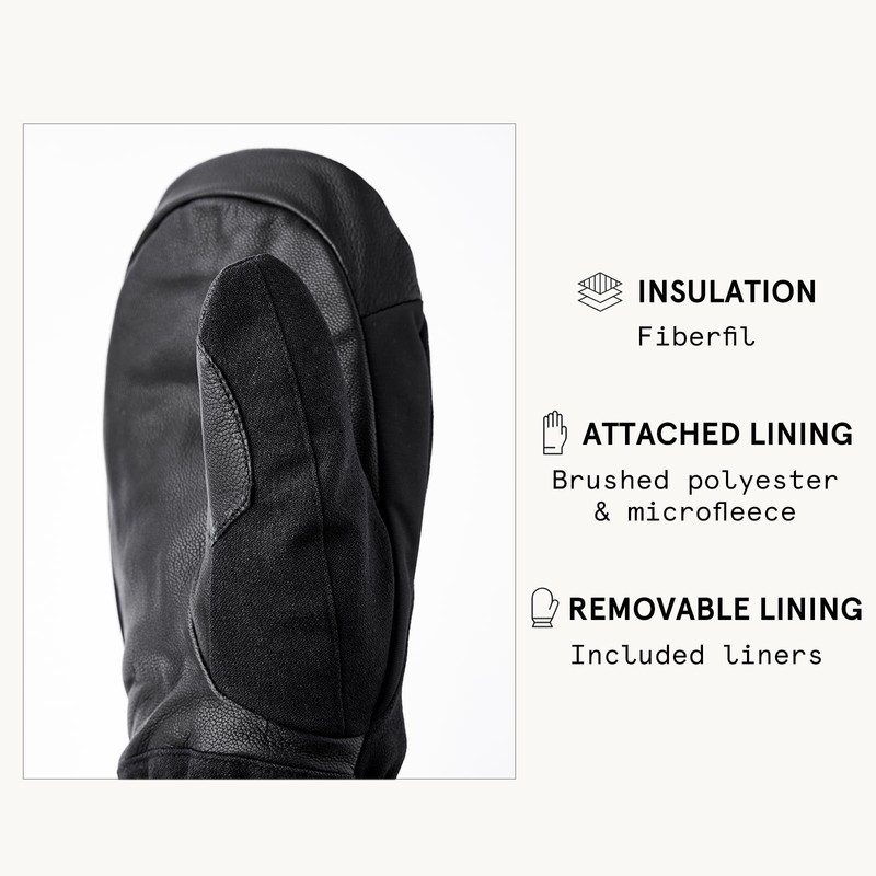 Hestra Powder Gauntlet Mittens Black