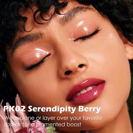 FOCALLURE Glitter Lip Gloss,High Shine Shimmer Lipstick,Long Lasting Plumping Lipgloss,Hydrating,Moisturizing,Non-Sticky and Lightweight Formula for Lip Color,Serendipity Berry