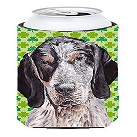 Caroline's Treasures SC9721TBC Blue Tick Coonhound Lucky Shamrock St. Patrick's Day Tall Boy Hugger Can Cooler Sleeve Hugger Machine Washable Drink Sleeve Hugger Collapsible Insulator Beverage Insulat