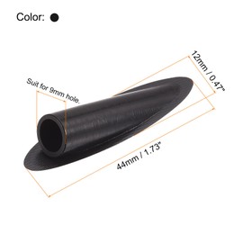 MECCANIXITY 9mm Plastic Pocket Hole Plugs,Wood Plugs for Pocket Hole Jig Working Tool Accessories,Black Pack of 100