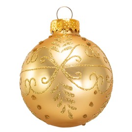 Kurt S. Adler Kurt Adler 60mm Gold Glass Ball Set of 12 Ornament Set, 12 Piece