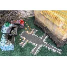 Tree Buddees LED Light Up Fried Cat Rug Funny Christmas Lights Decoration