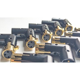Milestock 10-Pcs 3-PIN XLR Angle Adapter Adjustable Male to Female, XLR 90 Degree, 4 Adjustable Angle Positions, Gold Plated