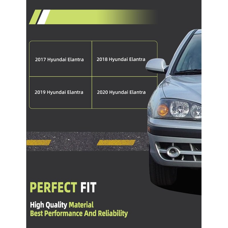 HONFQP Driver Side Exterior Door Handle Compatible with Hyundai Elantra