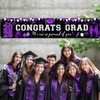 Lecheme 2025 Graduation Decorations Purple Class of 2025 Congrats Grad