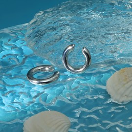 WOZNU Ear Cuff Earrings CZ Non-Piercing Fake Helix Cartilage Cuff Earrings Conch Cuffs Earrings for Women