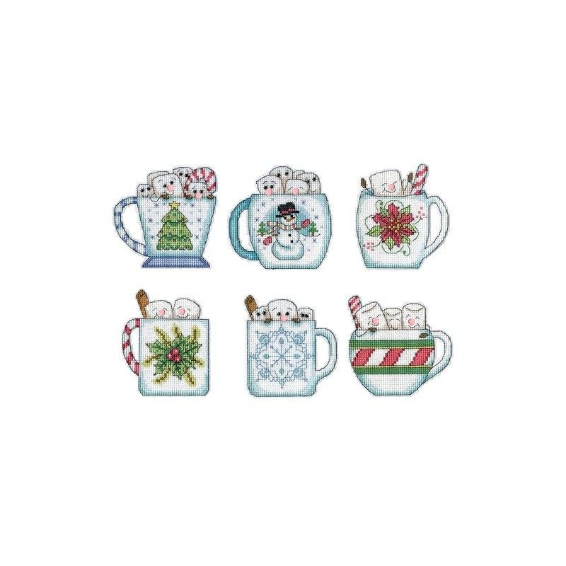 Design Works Crafts Inc. Juego de 6 adornos de punto