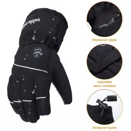 Snow Deer Electric Heated Gloves for Men & Women Waterproof & Windproof - M