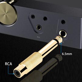 PNGKNYOCN Audio Adapter 1/4" to RCA Audio Adapter Gold Plated RCA to 6.35mm Mono TS Audio Connector for Guitar Mixer Amplifier (Pack of 2)