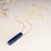 COAI Stainless Steel Box Chain Sodalite Blue Stone Necklace for