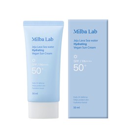 밀바랩 제주 용암해수 보습 선크림 SPF50+ PA++++ Millbar Lab Jeju Lava Seawater Moisturizing Sunscreen SPF50+ PA++++, 50ml × 1개
