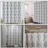 AcbbMNS Shower Curtain with Grommets and 12 Hooks, 220 x