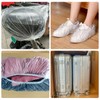 200PCS Disposable Shower Caps, Plastic Elastic Bath Cap Waterproof Hair