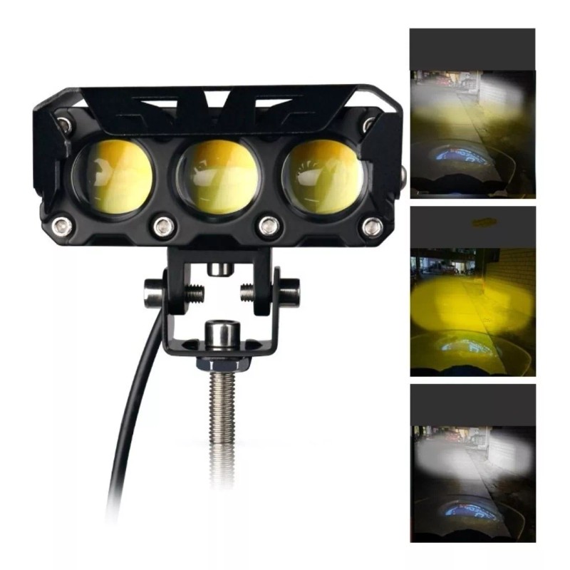 yuqing.fc Par Faros De Lupa Luz Led Spot Doble Color