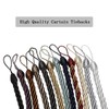 BEL AVENIR Curtain Tiebacks Ropes Tie-Backs, Handmade Curtain Holdbacks (Black,