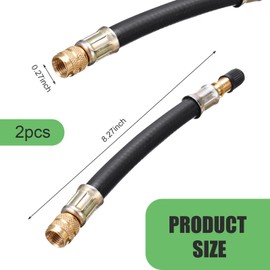 GRANDI 2 PCS Car Tire Valve Extensions, 8.26In Flexible Vehicle Valve Stem Extenders, Tires Wheels Accessories, Universal for Most Cars (Black)