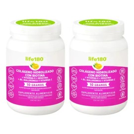Dúo Pack De Colágeno Biotina Vitamina E Keratina 60 Pors Sin Sabor                                                                                    