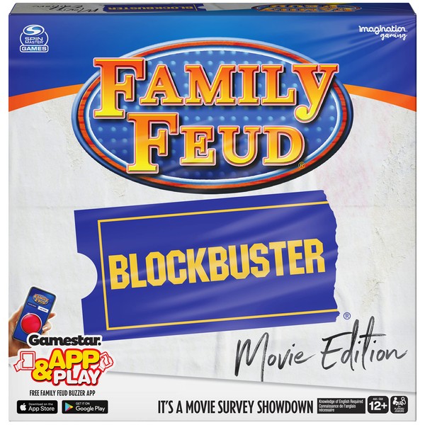 Spin Master Family Feud Blockbuster Edition, Movie Trivia Survey Showdown Board Game for Ages 12 & up