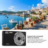Digital Zoom Camera with 16x Powerful Zoom, 4K 44MP Full