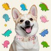 Babole Pet Cute Dinosaur Dog Collar, Adjustable Pink Dino Dog