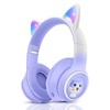 BLAZDEVE Bluetooth Cat Ear Headphones, Foldable Ear LED Light Child