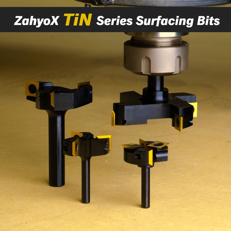 ZahyoX CNC Spoilboard Surfacing Router Bit, 1/2" Shank, 4 Wings,