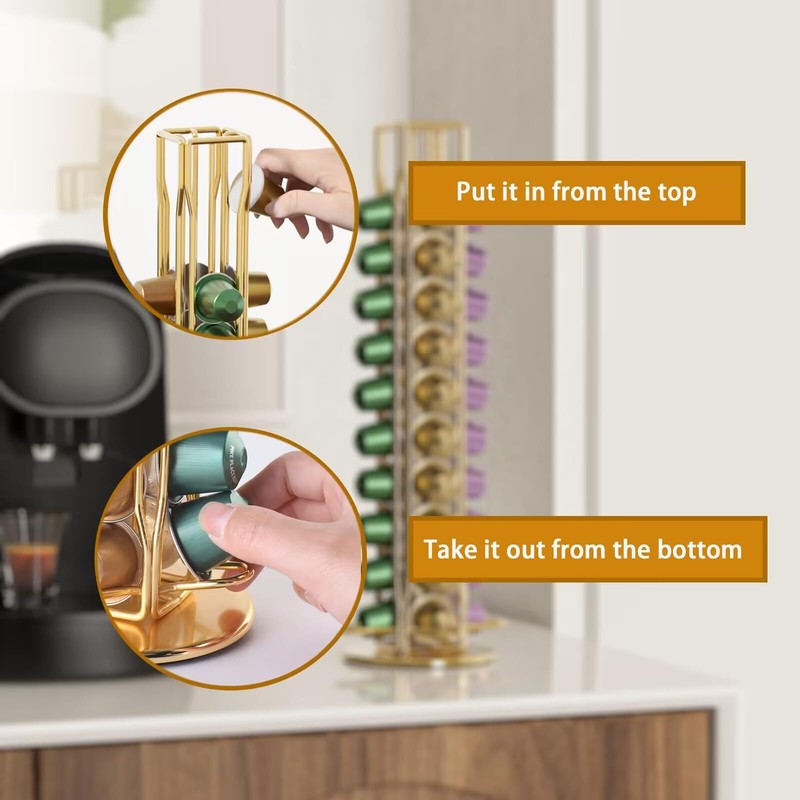 SEVENLINE Coffee Pod Holder Stand Compatible With Nespresso Original Pods
